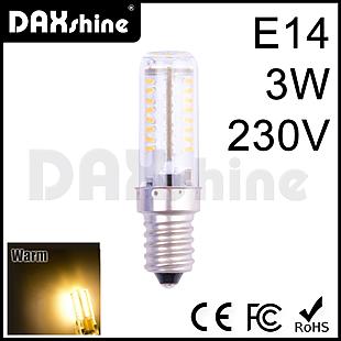 DAXSHINE 70LED E14 3W 230V Warm White 2800-3200K 170-200lm    